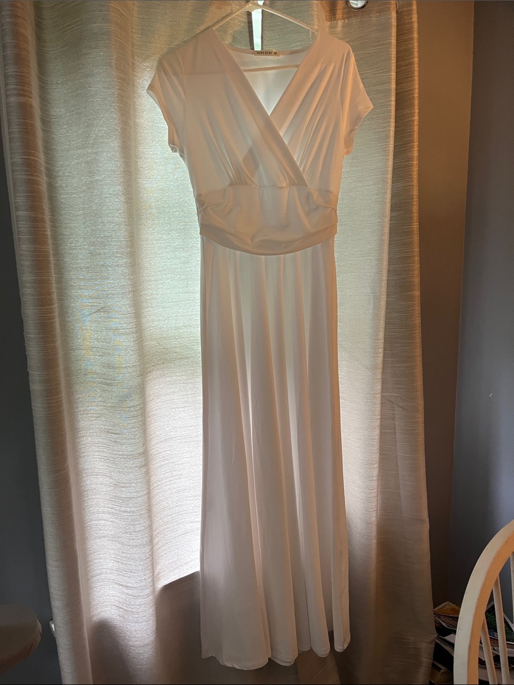 Classic white Wrap Maxi Dress
